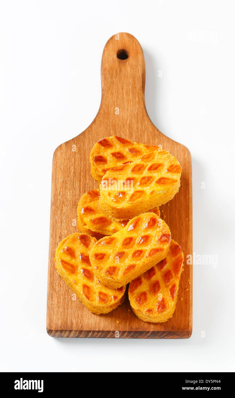 Small Dutch oval-shaped cakes (Roomboter kano's) Stock Photo