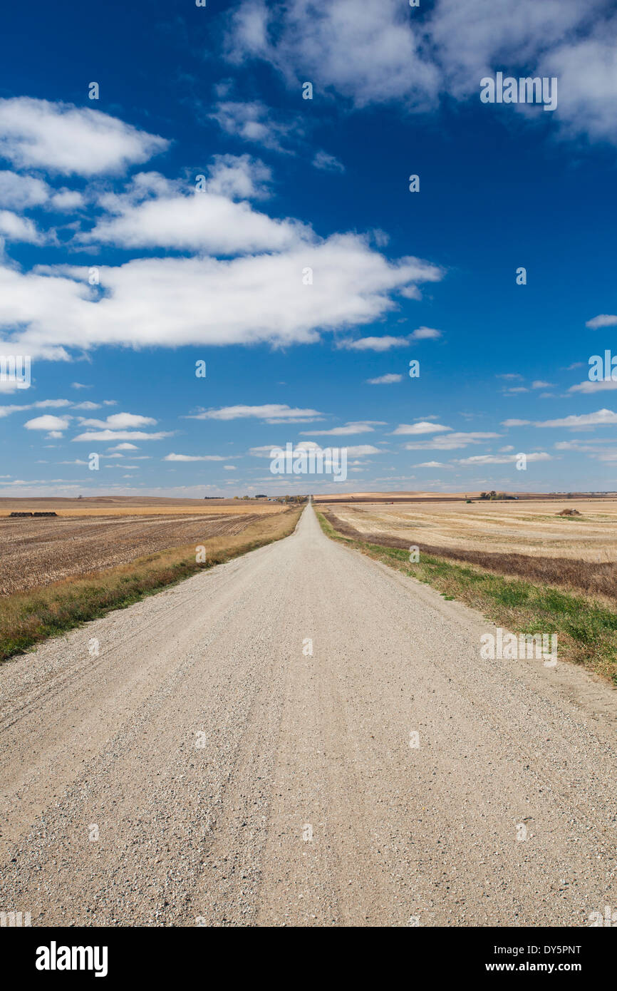 USA, North Dakota, Strasburg, country road Stock Photo Alamy