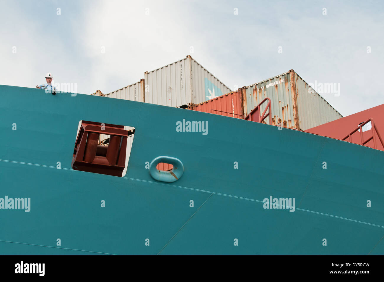 GDANSK, POLAND. 21st August , 2013. World largest container ship Maersk