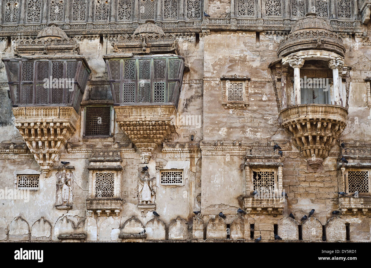 Aina mahal , The palace was damaged in 2001 Gujarat Earthquake , Bhuj ,Kutch. Stock Photo