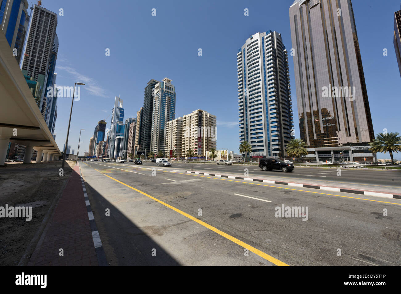 Modern Skyline by Sheikh Zayed Road, Dubai, United Arab Emirates, UAE
