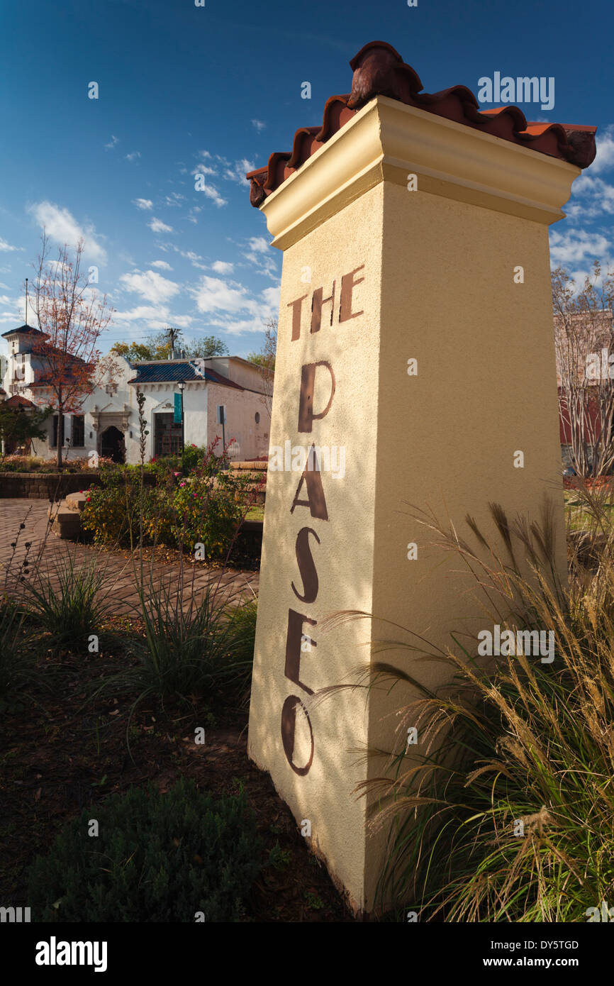 USA, Oklahoma, Oklahoma City, The Paseo, arts district, sign Stock Photo