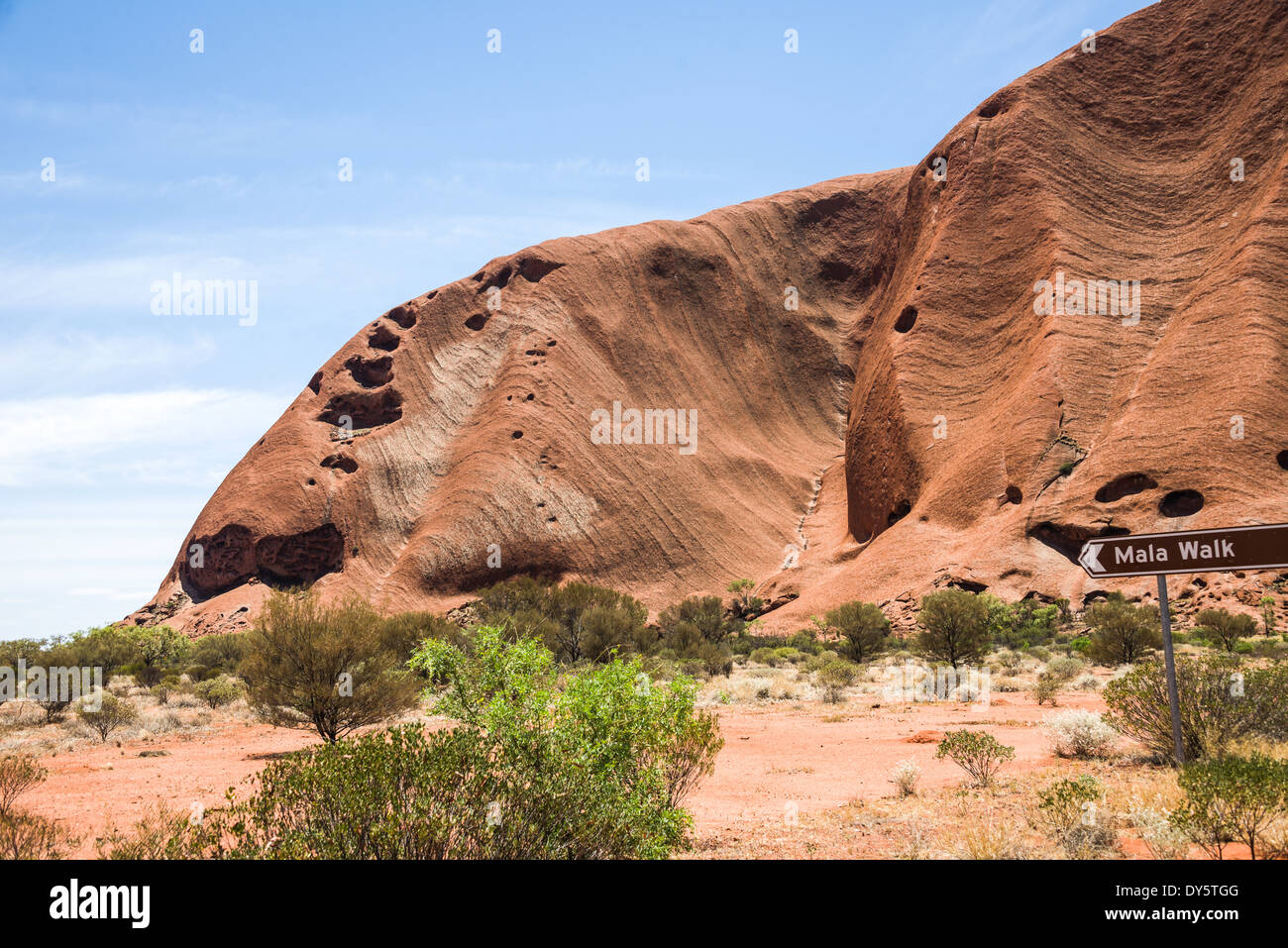 Ayers Rock  Northern Territory Australia - Native spiritual home for Aborigines  portrait Stock Photo
