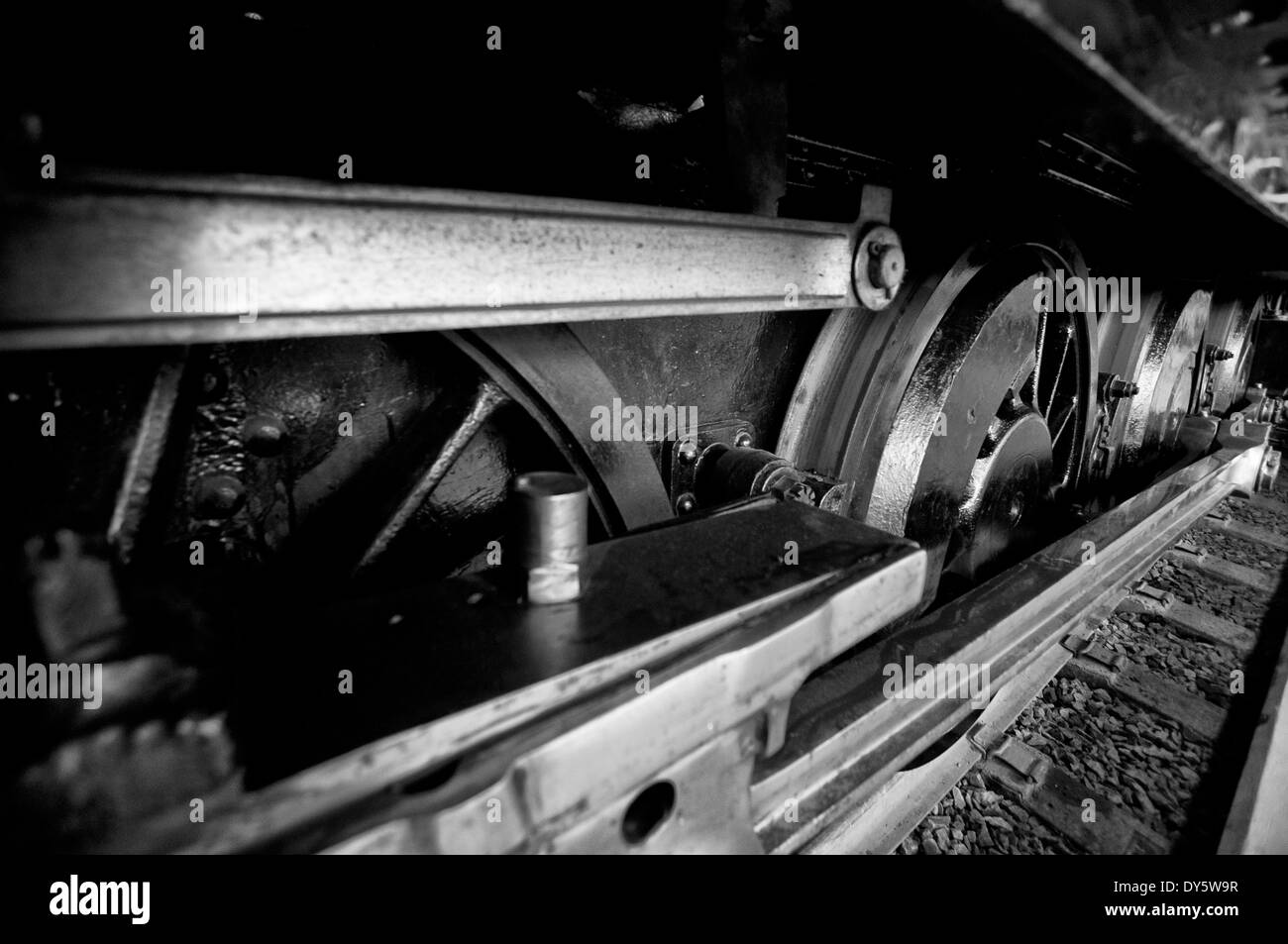 Steam train at North Yorkshire railway heritage railway George Stephenson Stock Photo