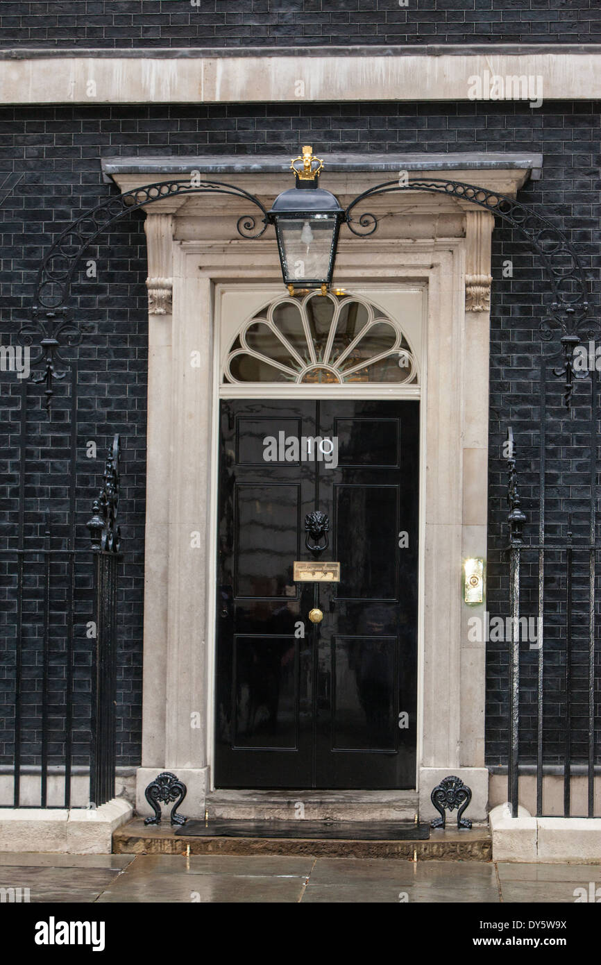 Number 10, Downing Street, London SW1, England. Home of the Prime Minister. Stock Photo
