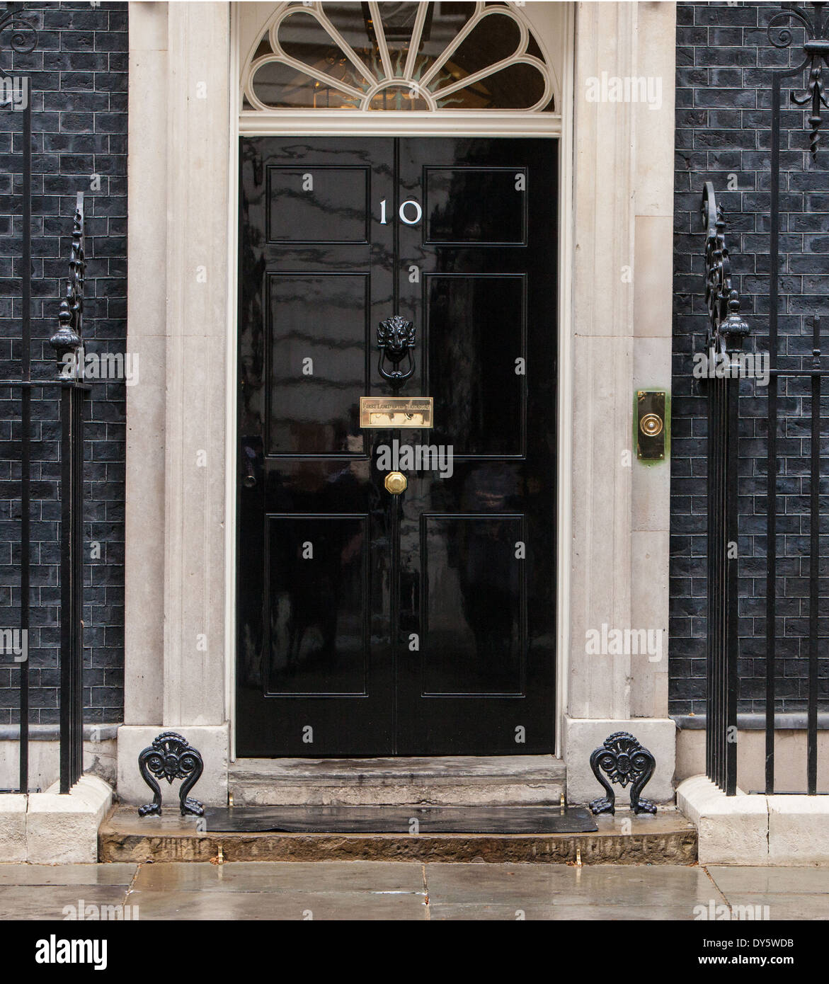 Number 10, Downing Street, London SW1, England. Home of the Prime Minister. Stock Photo