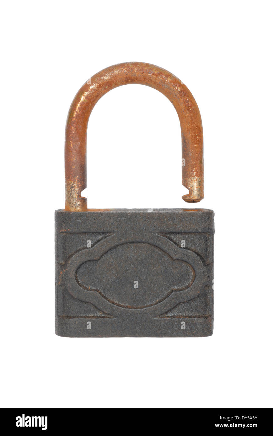 Rusty padlock Stock Photo