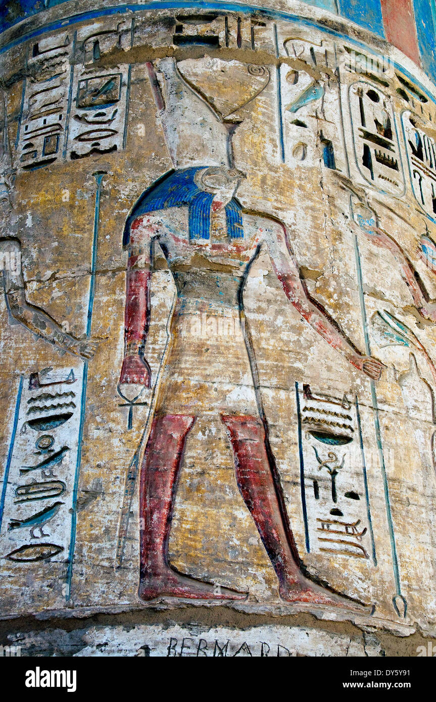 Temple of Ramses III (1198-1167 b.C.) at Medinet Habu: reliefs on a ...