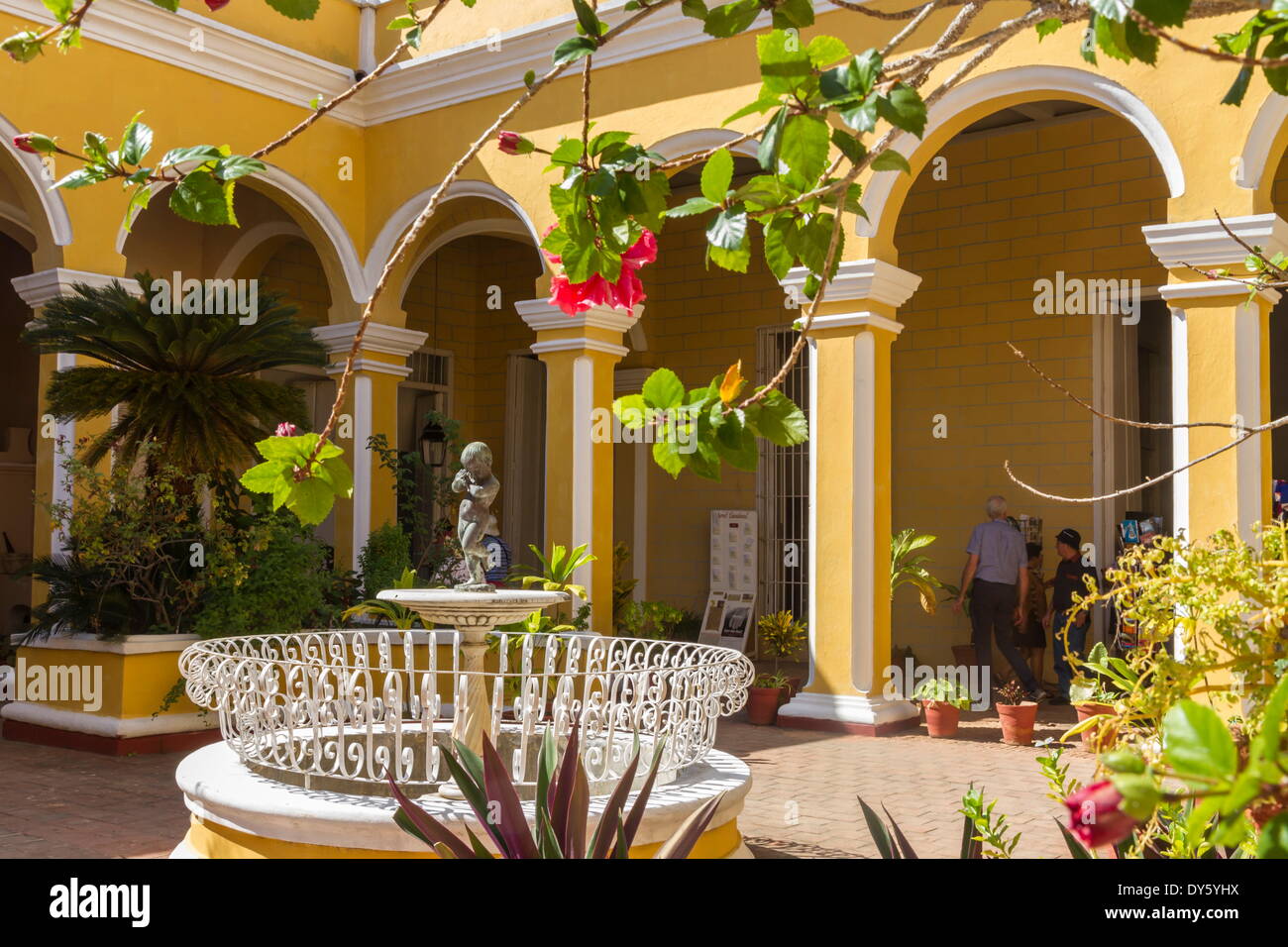 Courtyard of Cantero Palace, Trinidad, UNESCO World Heritage Site, Cuba, West Indies, Caribbean, Central America Stock Photo