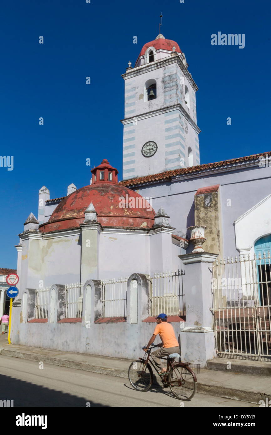 Parish church, Sancti Spiritus, Cuba, West Indies, Caribbean, Central America Stock Photo