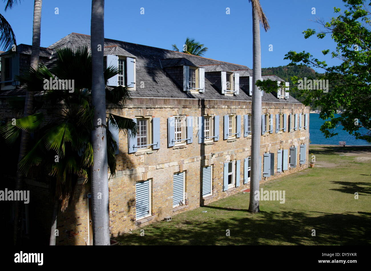 Hotel at Nelsons Dockyard, Antigua, Leeward Islands, West Indies, Caribbean, Central America Stock Photo