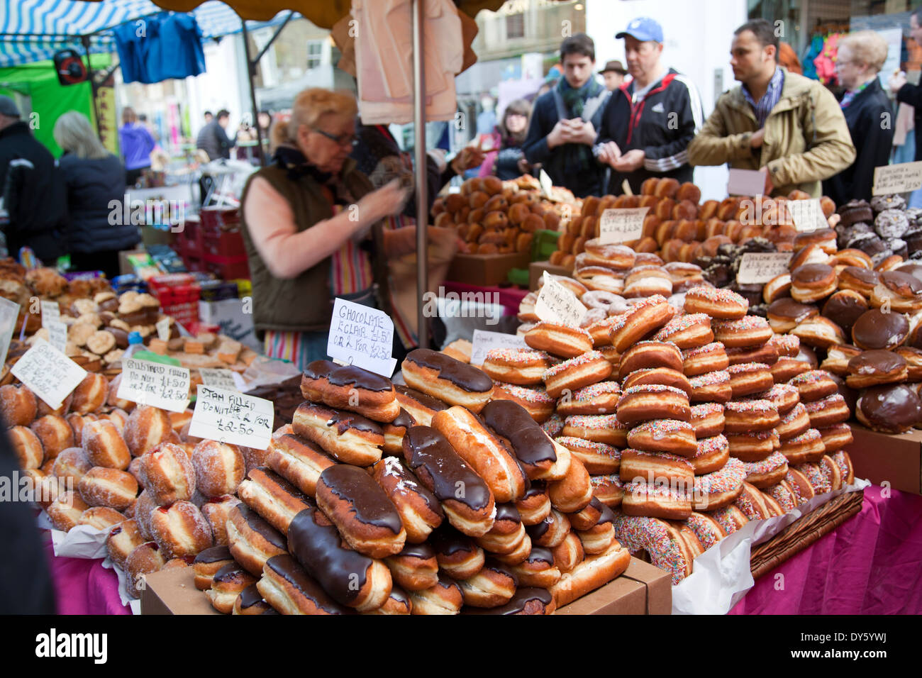 Portobello Market Sweet Pastries Stall London W11 UK Stock Photo Alamy
