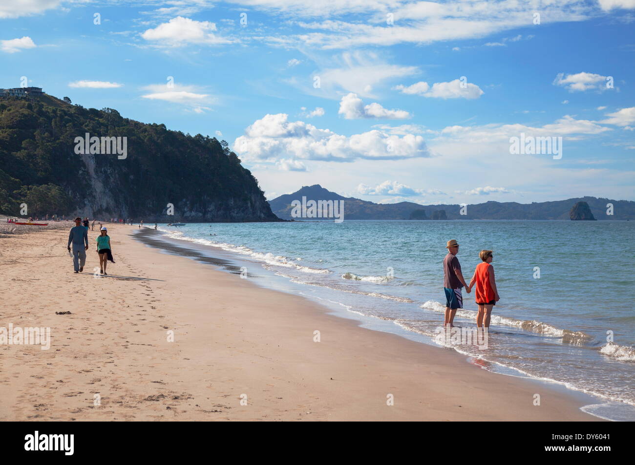 Hahei beach, Coromandel Peninsula, Waikato, North Island, New Zealand, Pacific Stock Photo