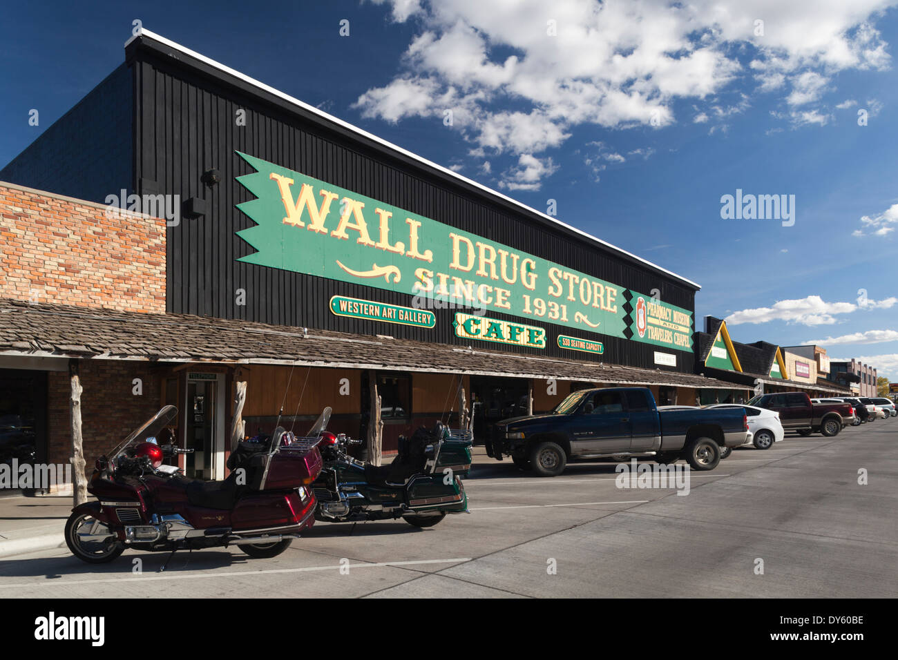 USA, South Dakota, Wall, Wall Drug Store exterior Stock Photo Alamy