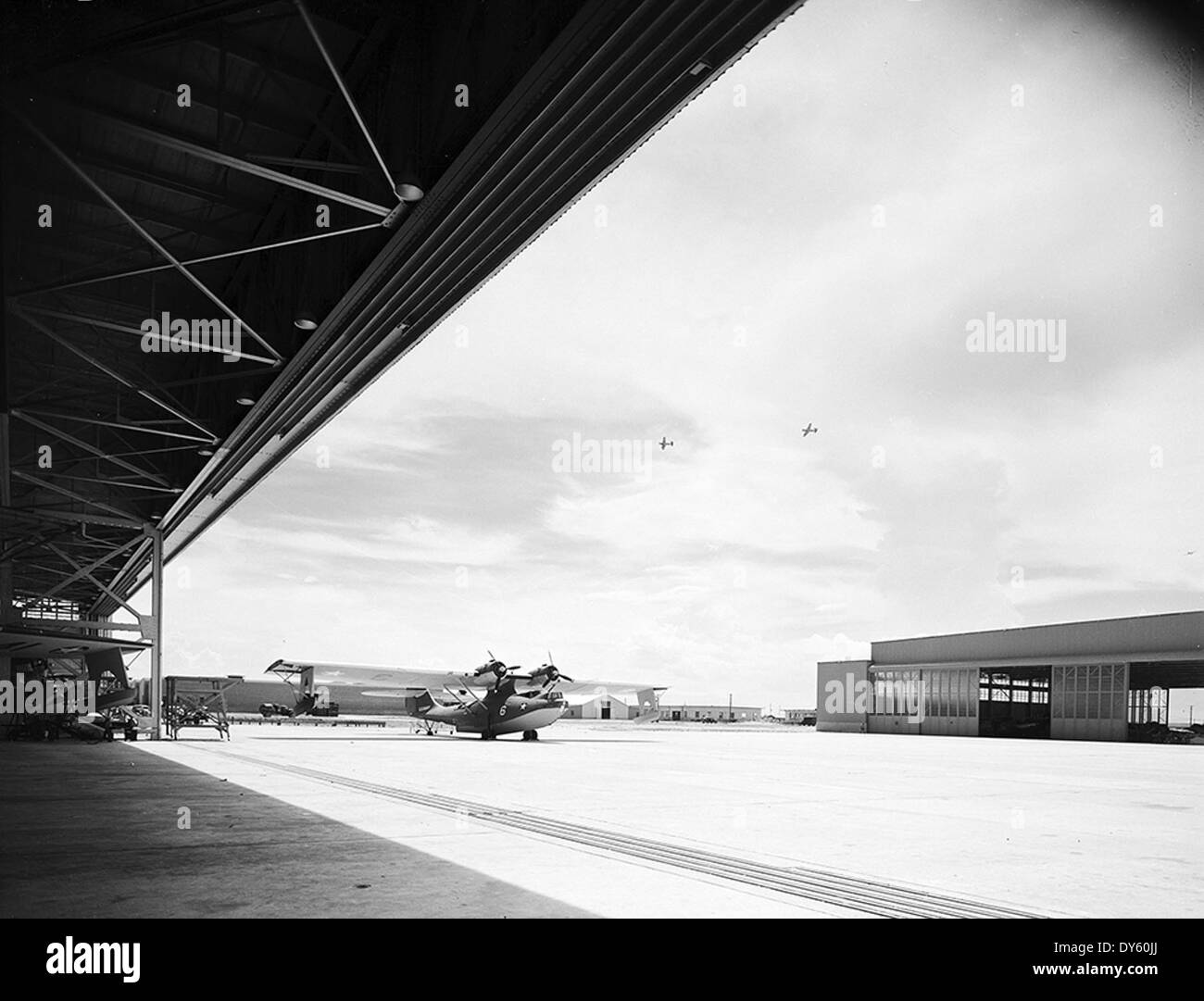 [Consolidated PBY-3 Catalina at Naval Air Station Corpus Christi, Bethlehem Steel Corporation] Stock Photo