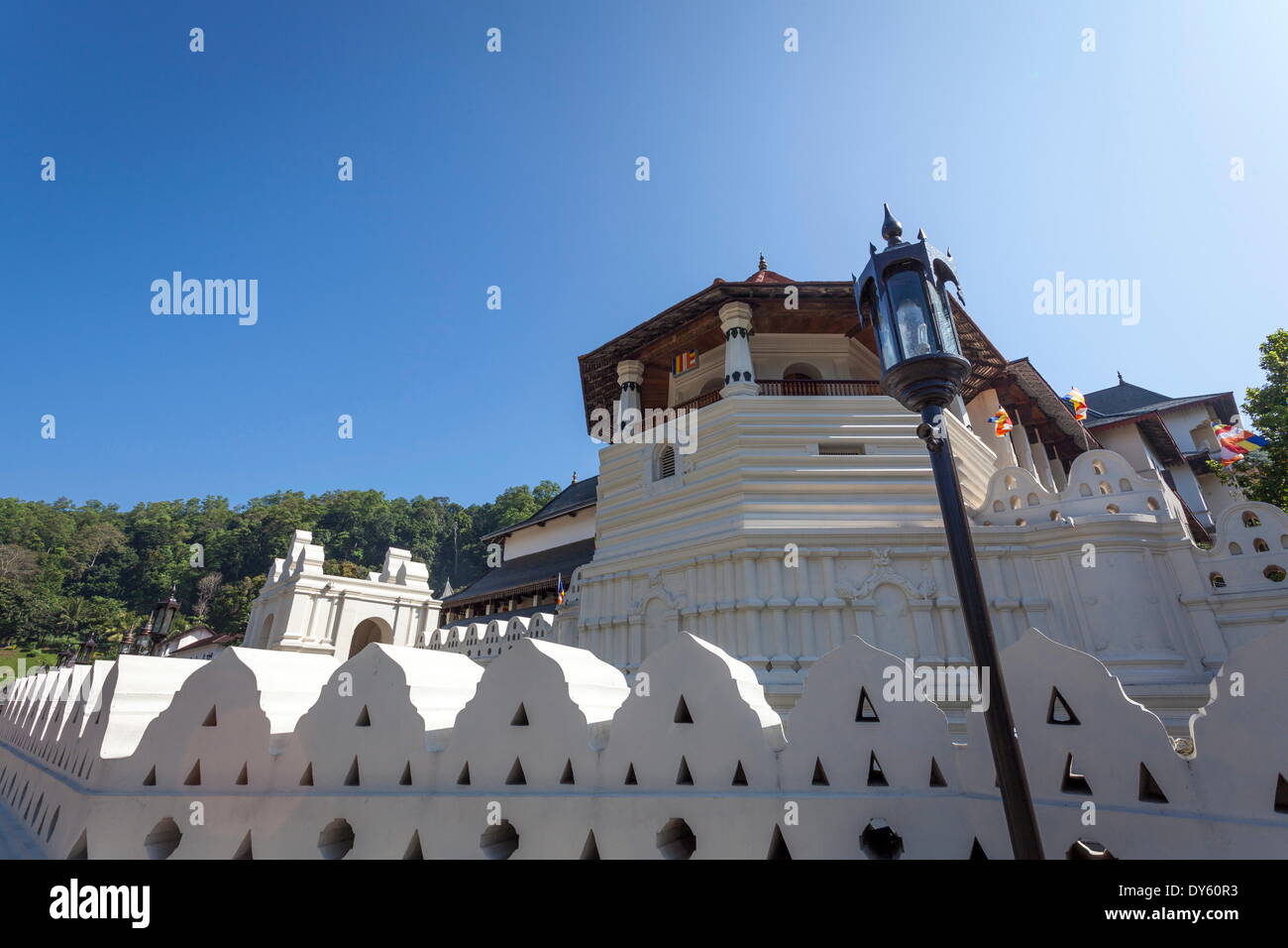 Temple of the Sacred Tooth Relic, UNESCO World Heritage Site, Kandy, Sri Lanka, Asia Stock Photo