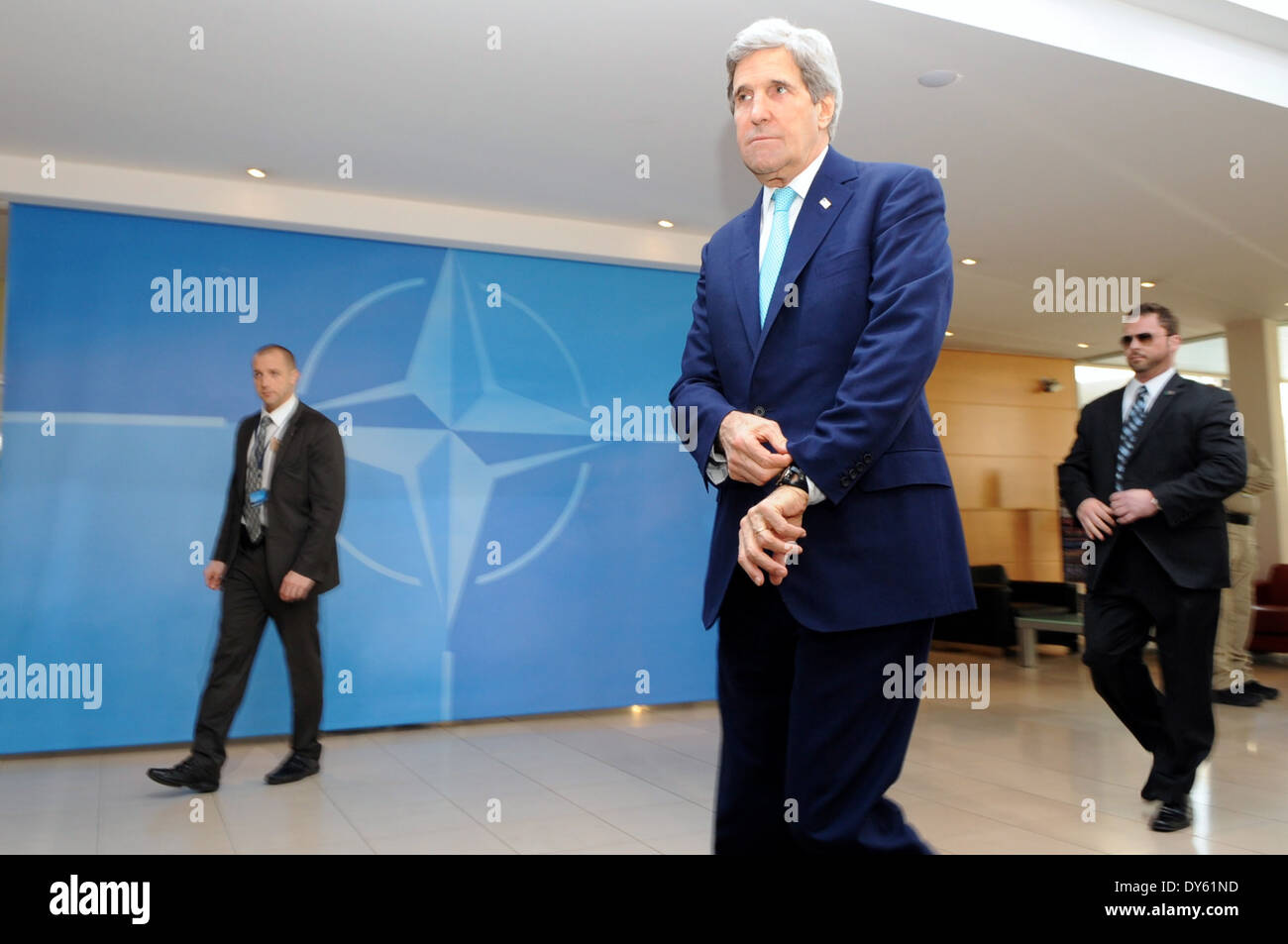 Secretary Kerry Arrives at NATO Headquarters for NATO Ministerial