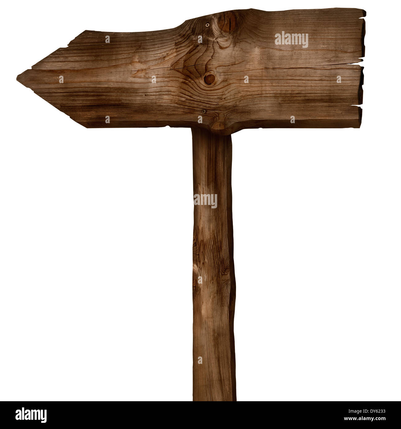 Wooden sign isolated on white. Wood sign Design element Stock Photo - Alamy