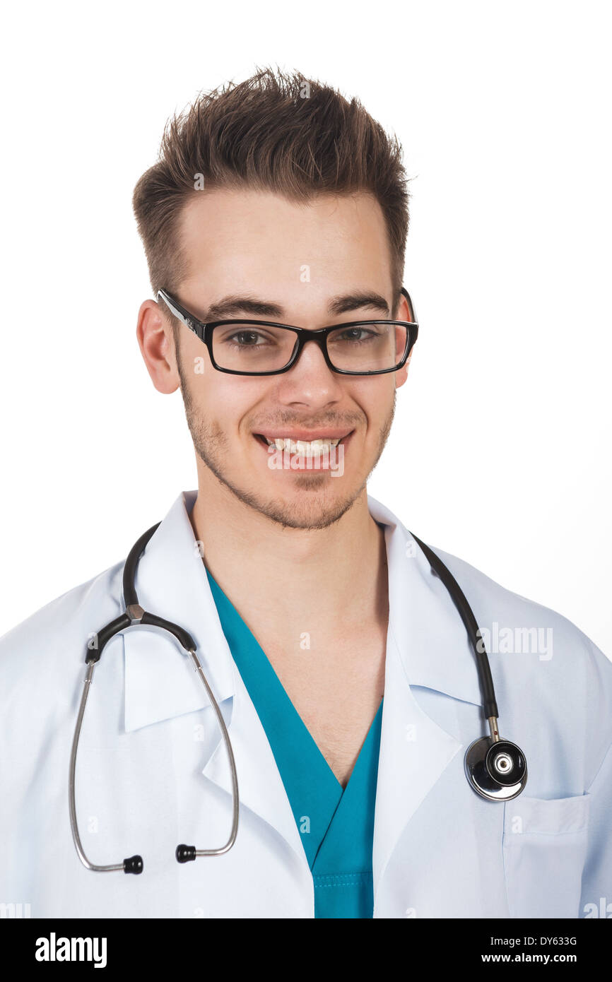Young doctor wearing white coat hi-res stock photography and images - Alamy
