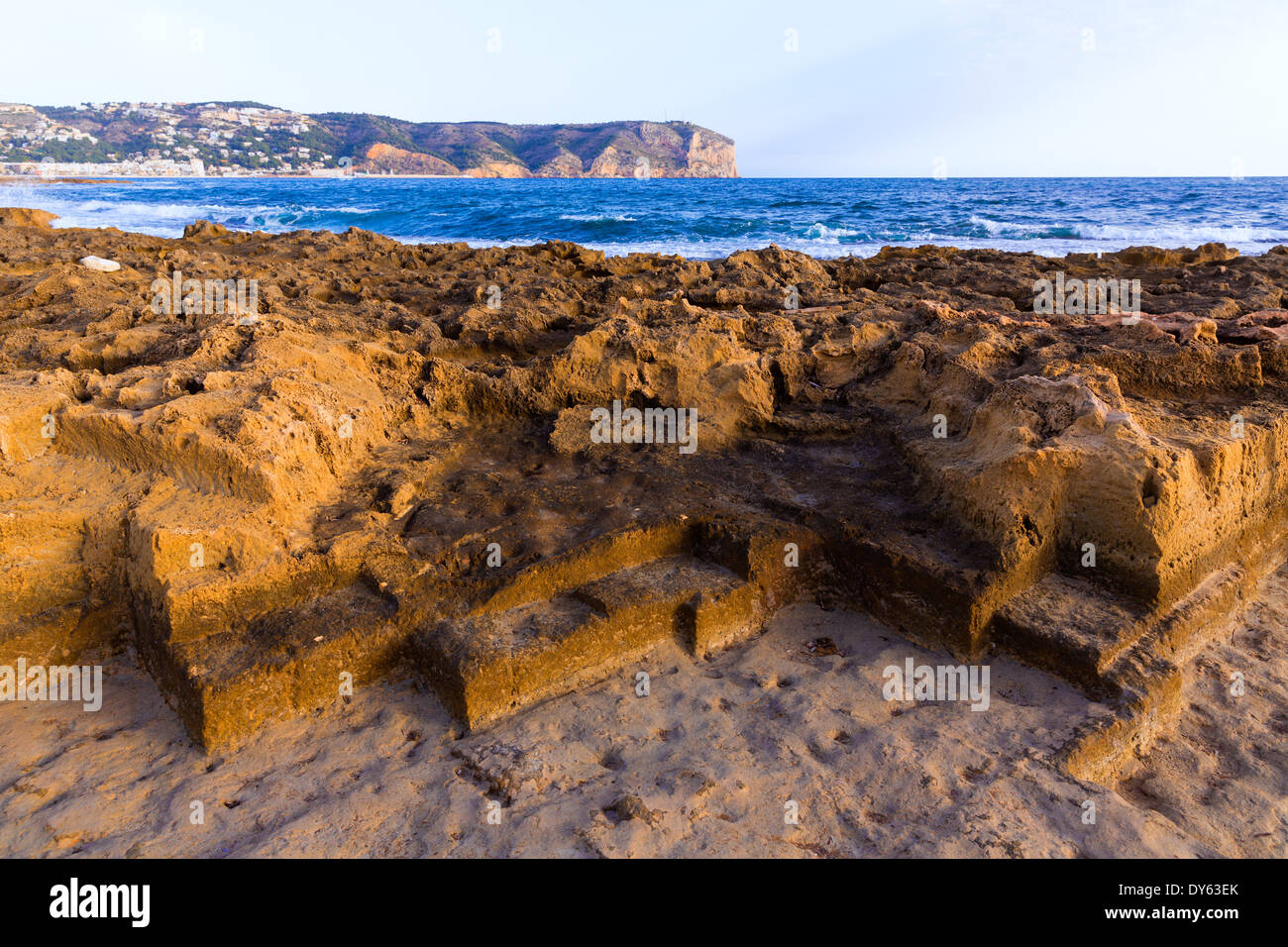 Javea Xabia Muntanyar beach Tosca stone at Alicante Mediterranean Spain  Stock Photo - Alamy