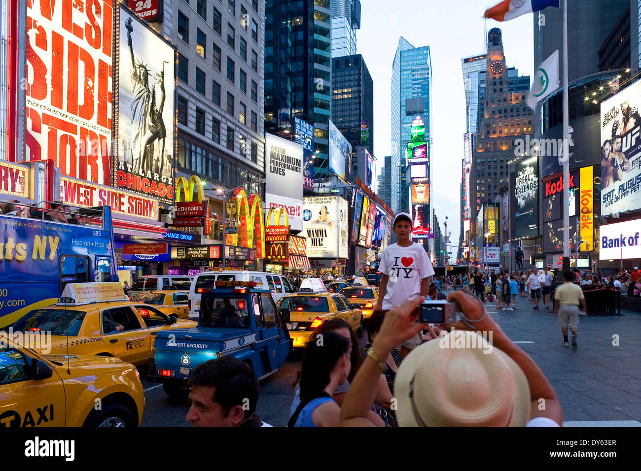 Times Square, Downtown Manhattan, New York City, New York, North America, USA Stock Photo
