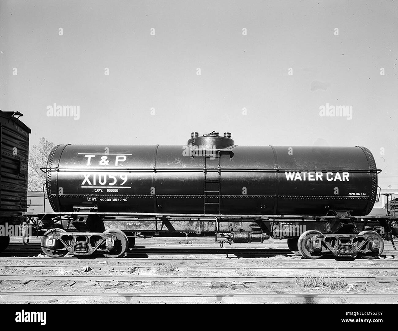[Water Car X1059, Texas & Pacific Railway Company] Stock Photo