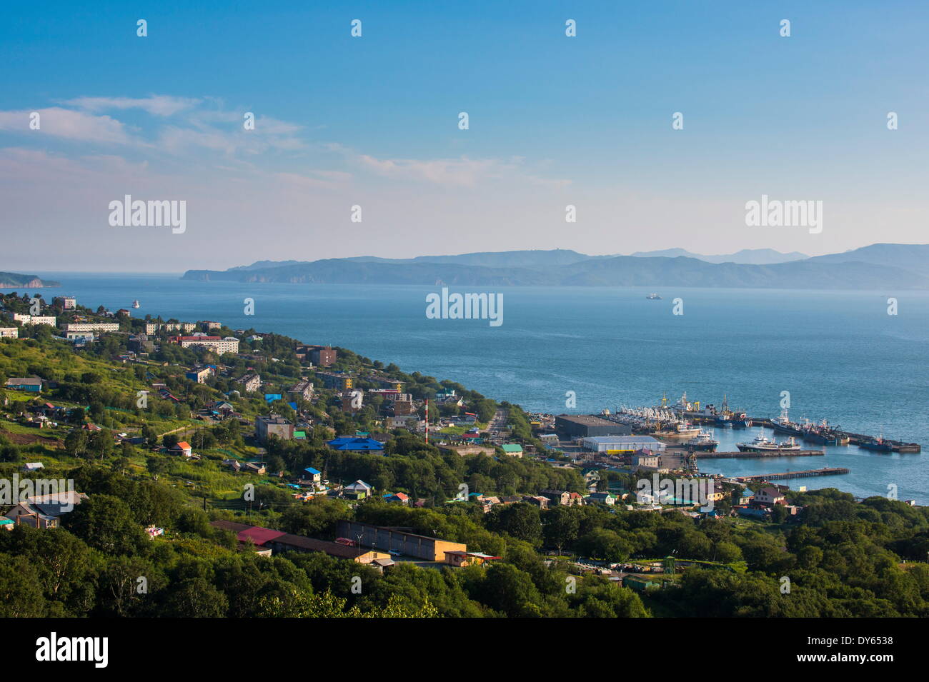 The Avacha Bay near Petropavlovsk-Kamchatsky, Kamchatka, Russia, Eurasia Stock Photo