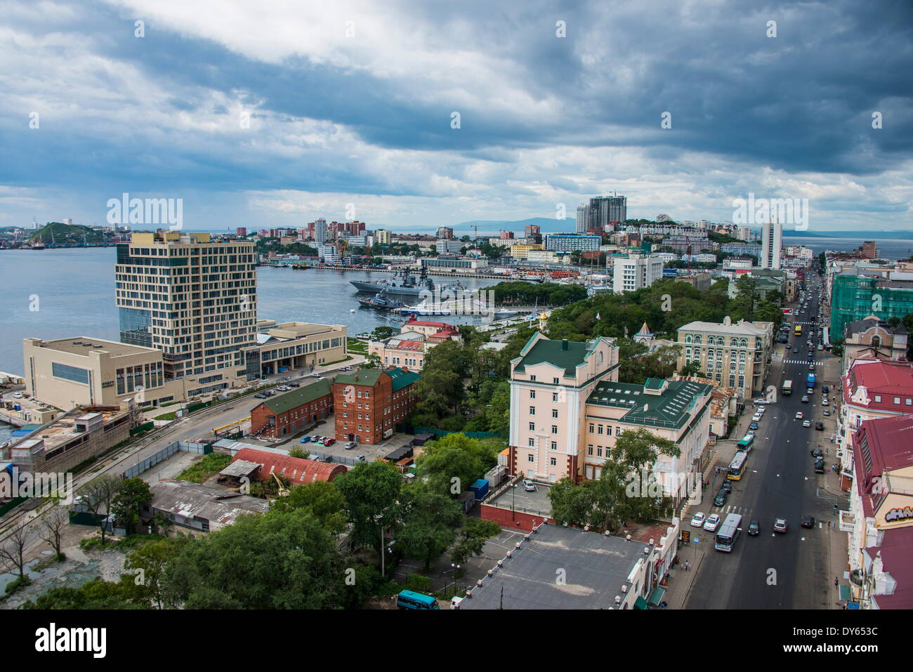 View over Vladivostok, Russia, Eurasia Stock Photo