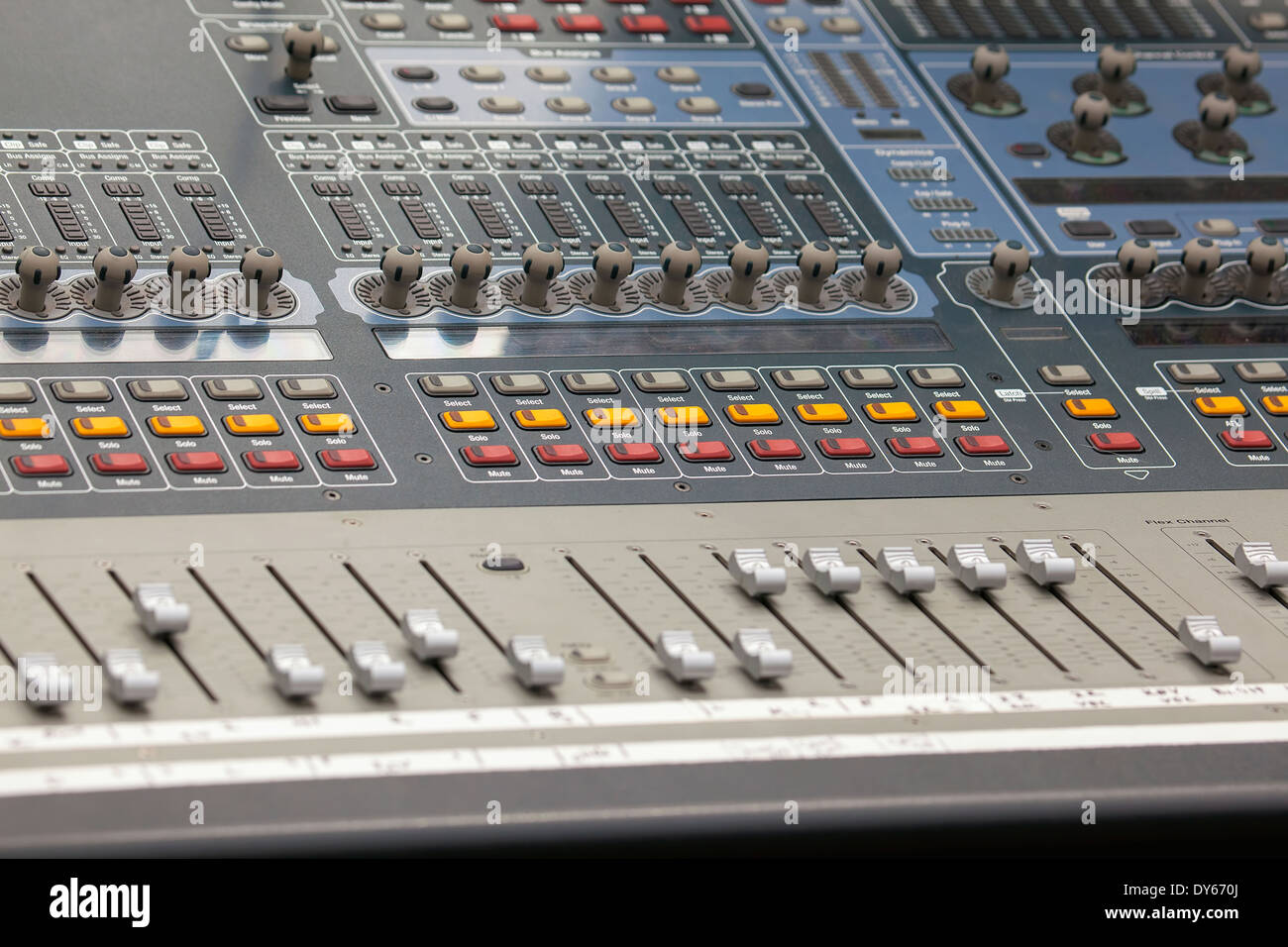 Digital Sound Mixing Console for Live Stage Performance and Control of
