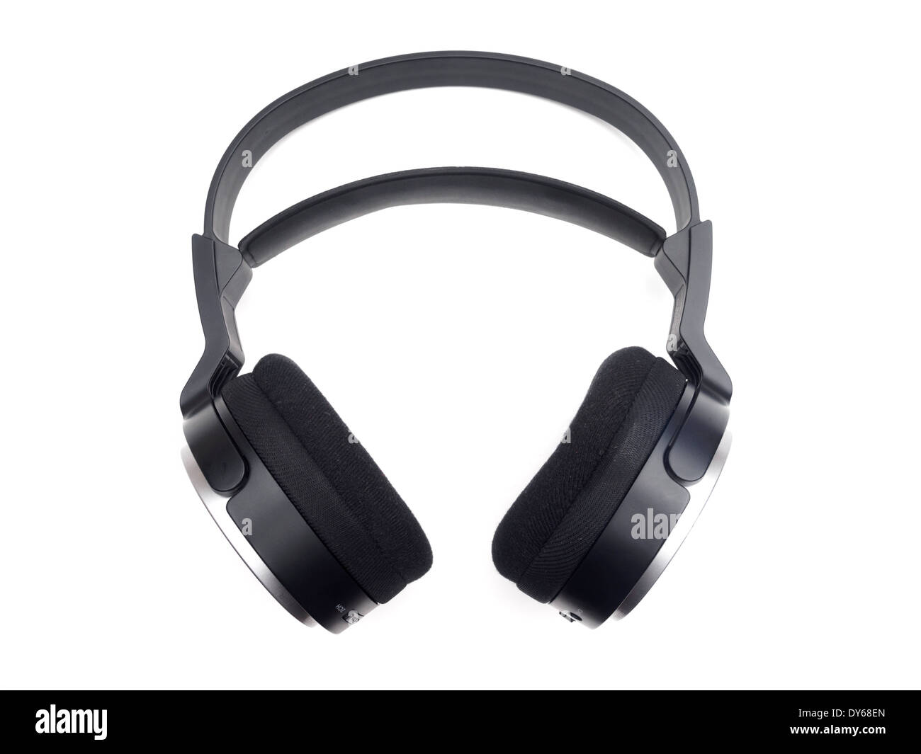 Wireless headphones cut out isolated on white background Stock Photo