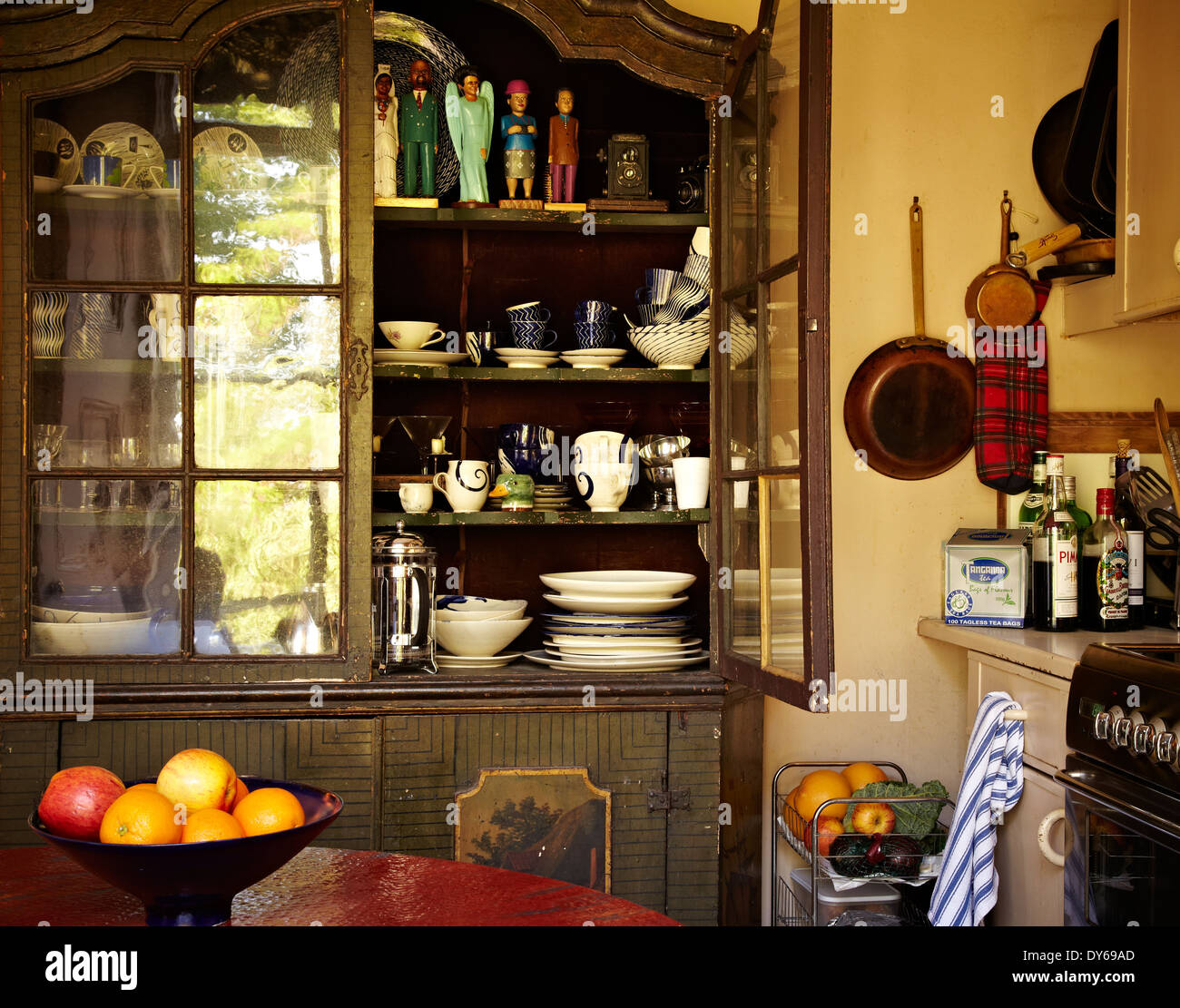 interior design photograph of a rustic kitchen Stock Photo - Alamy
