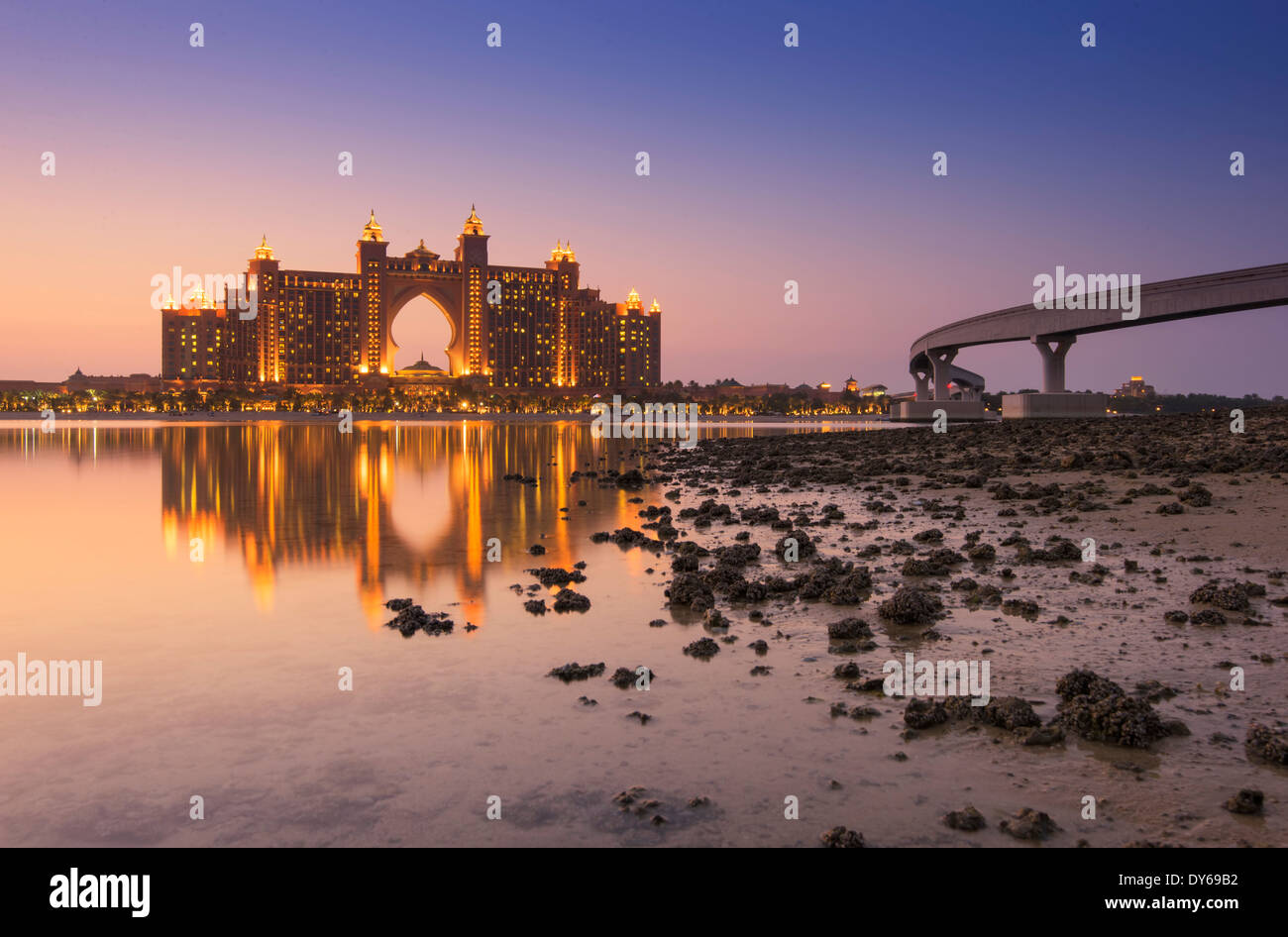 Atlantis hotel in Dubai Palm Jumeirah Stock Photo