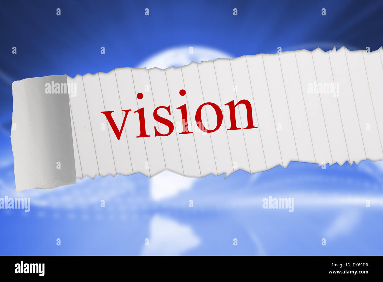 Vision against global technology background Stock Photo