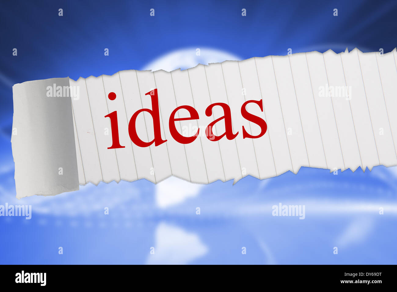 Ideas against global technology background Stock Photo
