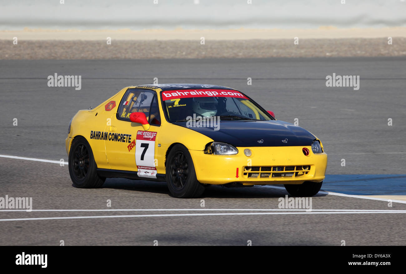 Honda CRX racing at the BIC 2000cc Challenge in Bahrain, Middle East Stock Photo