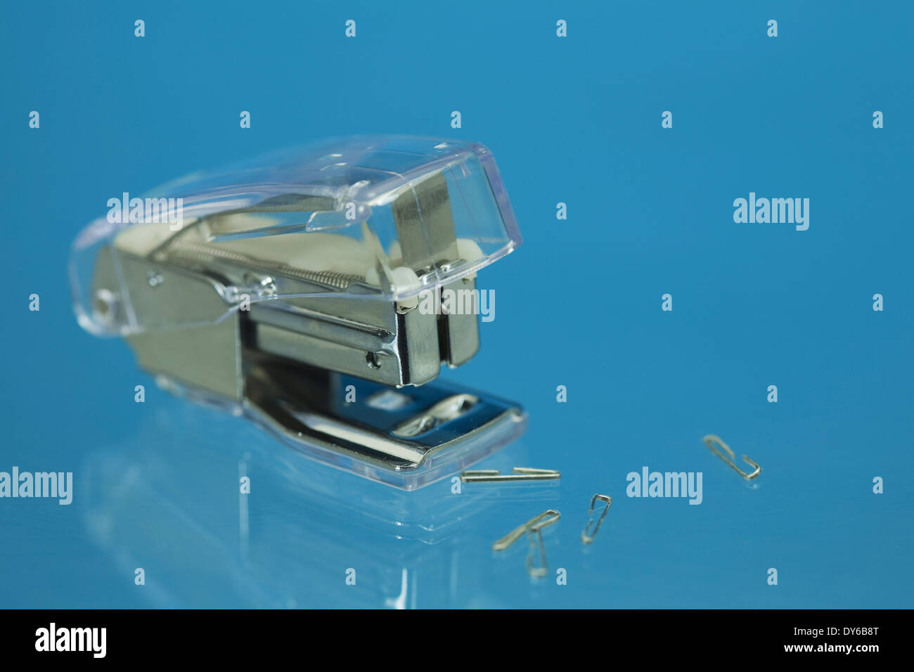 clear Stapler and staples, Stock Photo
