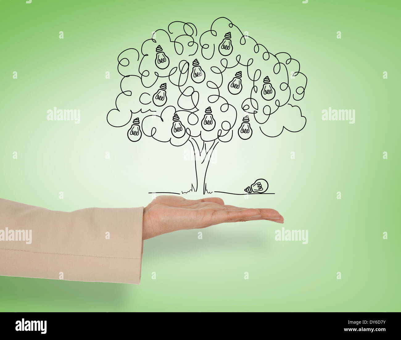 Woman Hand Tree Woman hand palm drawing tree hi-res stock photography and images - Alamy