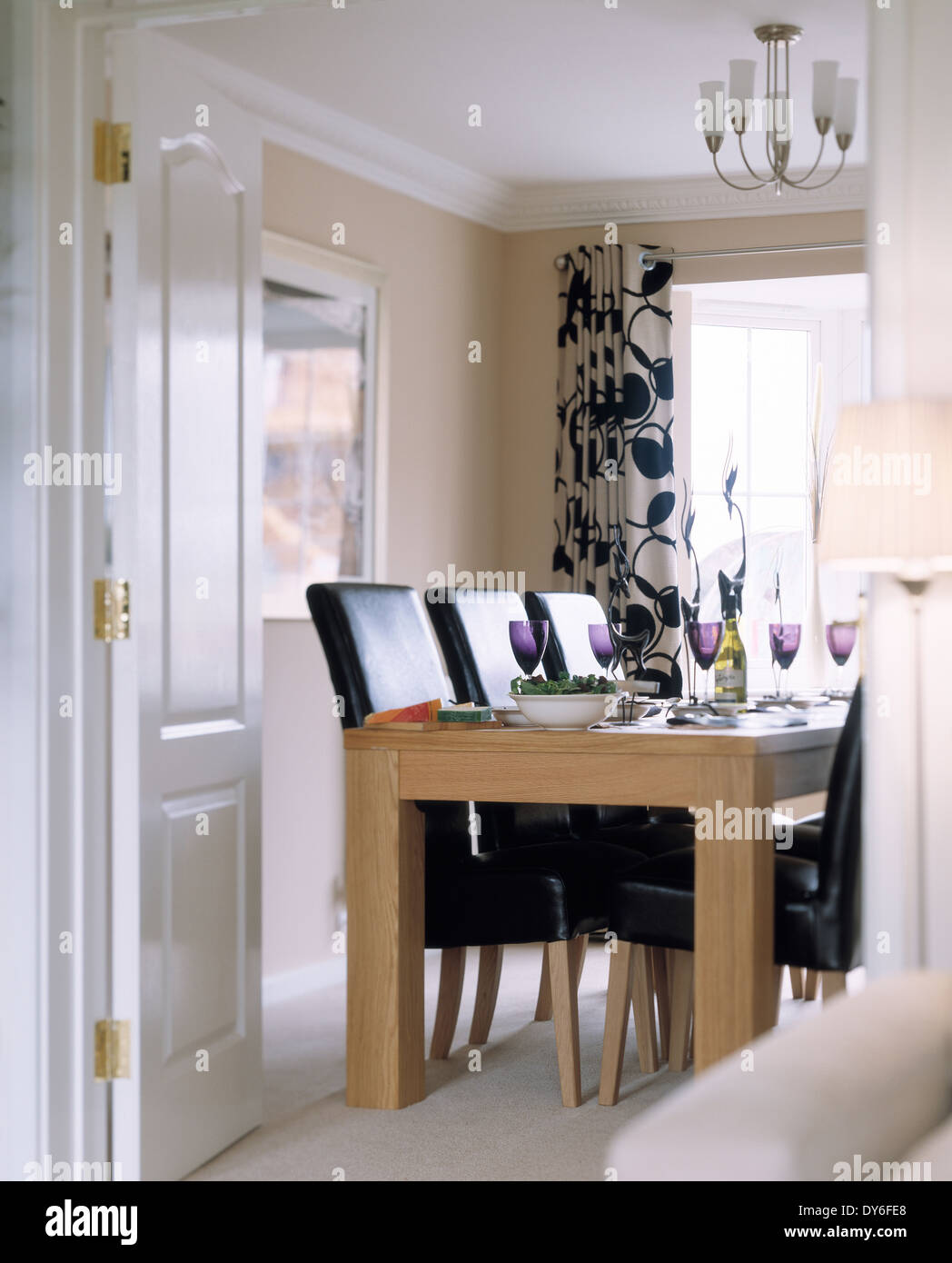 Dining table Stock Photo