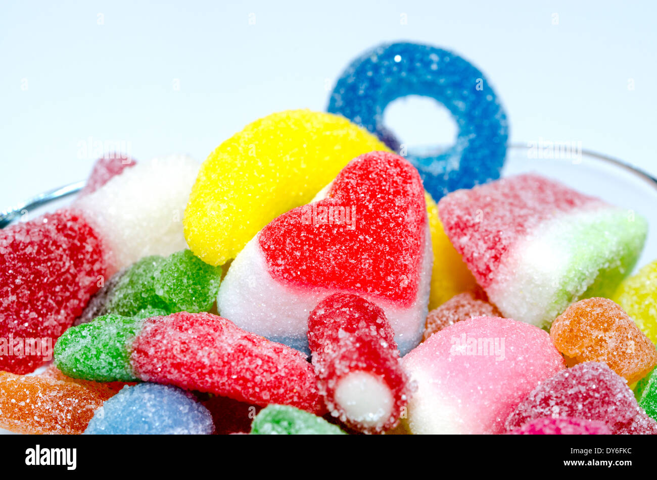 colorful candy in glass bowl looks inviting and tasty Stock Photo Alamy