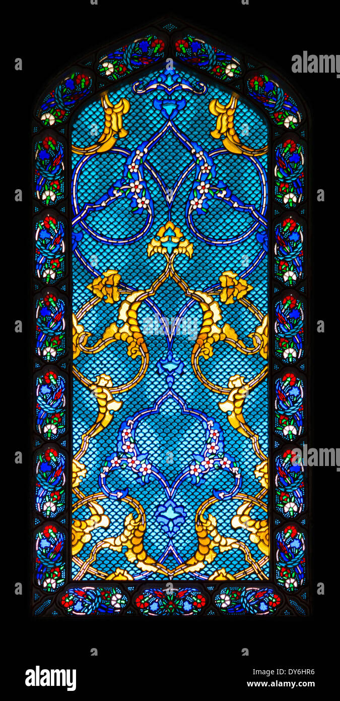 Backgrounds and textures: stained-glass window, abstract colorful pattern Stock Photo