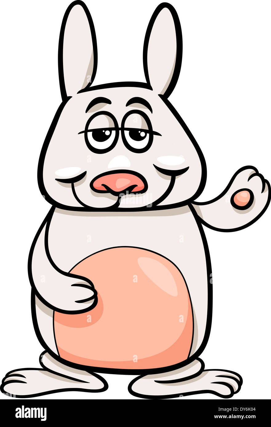 Cartoon Illustration of Funny Rabbit Character Stock Photo - Alamy