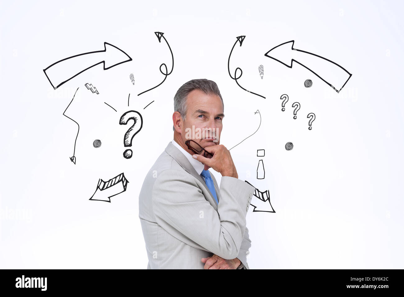 Thinking man exclamation mark hi-res stock photography and images - Alamy