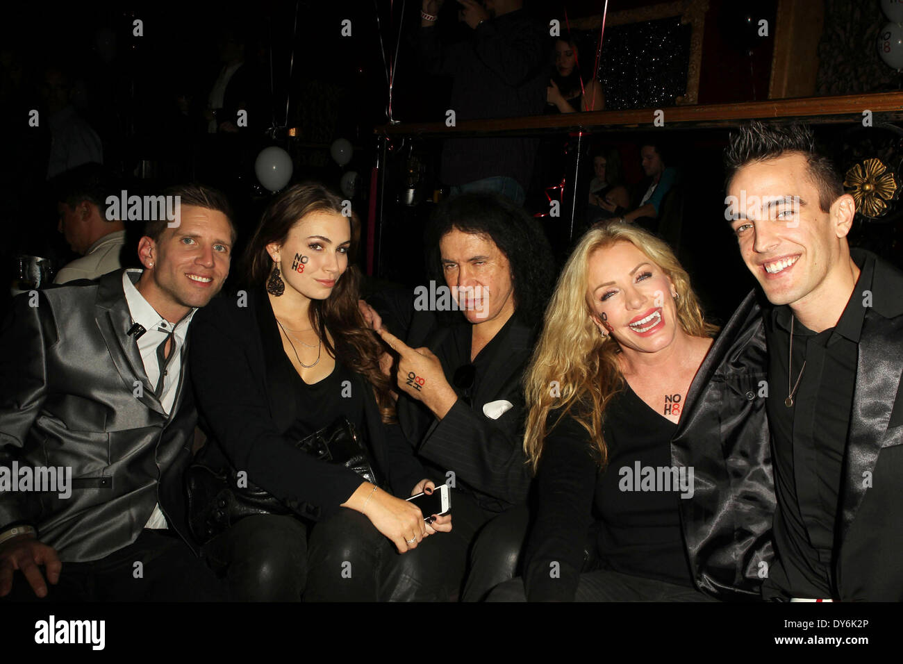NOH8 Celebrity Studded 4th Anniversary Party at Avalon - InsideFeaturing: Jeff Parshley,Sophie Simmons,Gene Simmons,Shannon Tweed,Adam Bouska Where: Hollywood California USAWhen: 13 Dec 2012 Stock Photo