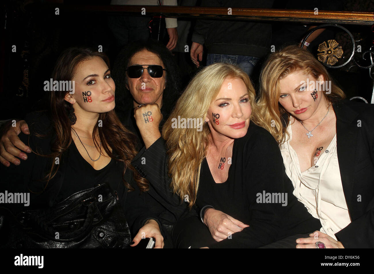 NOH8 Celebrity Studded 4th Anniversary Party at Avalon - InsideFeaturing:  Sophie Simmons,Gene Simmons,Shannon Tweed,Traci Tweed Where: Hollywood  California USAWhen: 13 Dec 2012 Stock Photo - Alamy