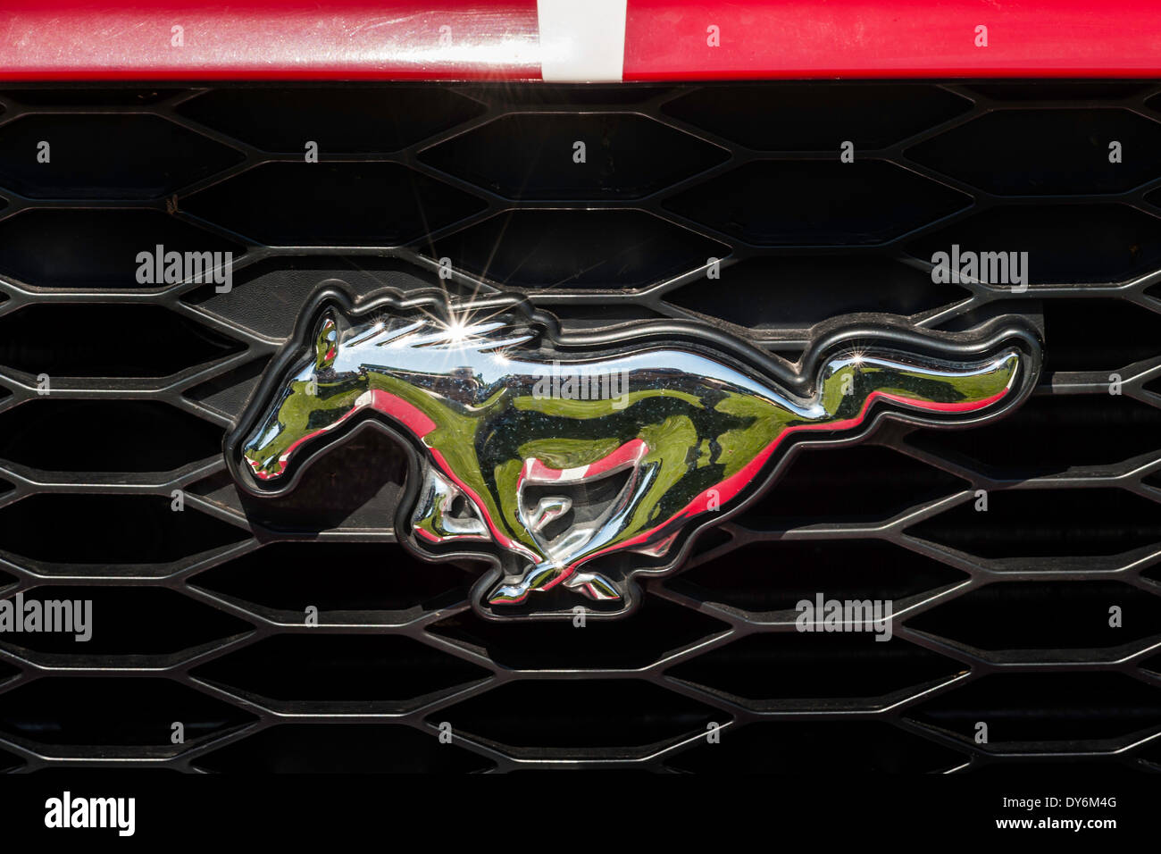 Ford Mustang Fastback badge detail. Stock Photo