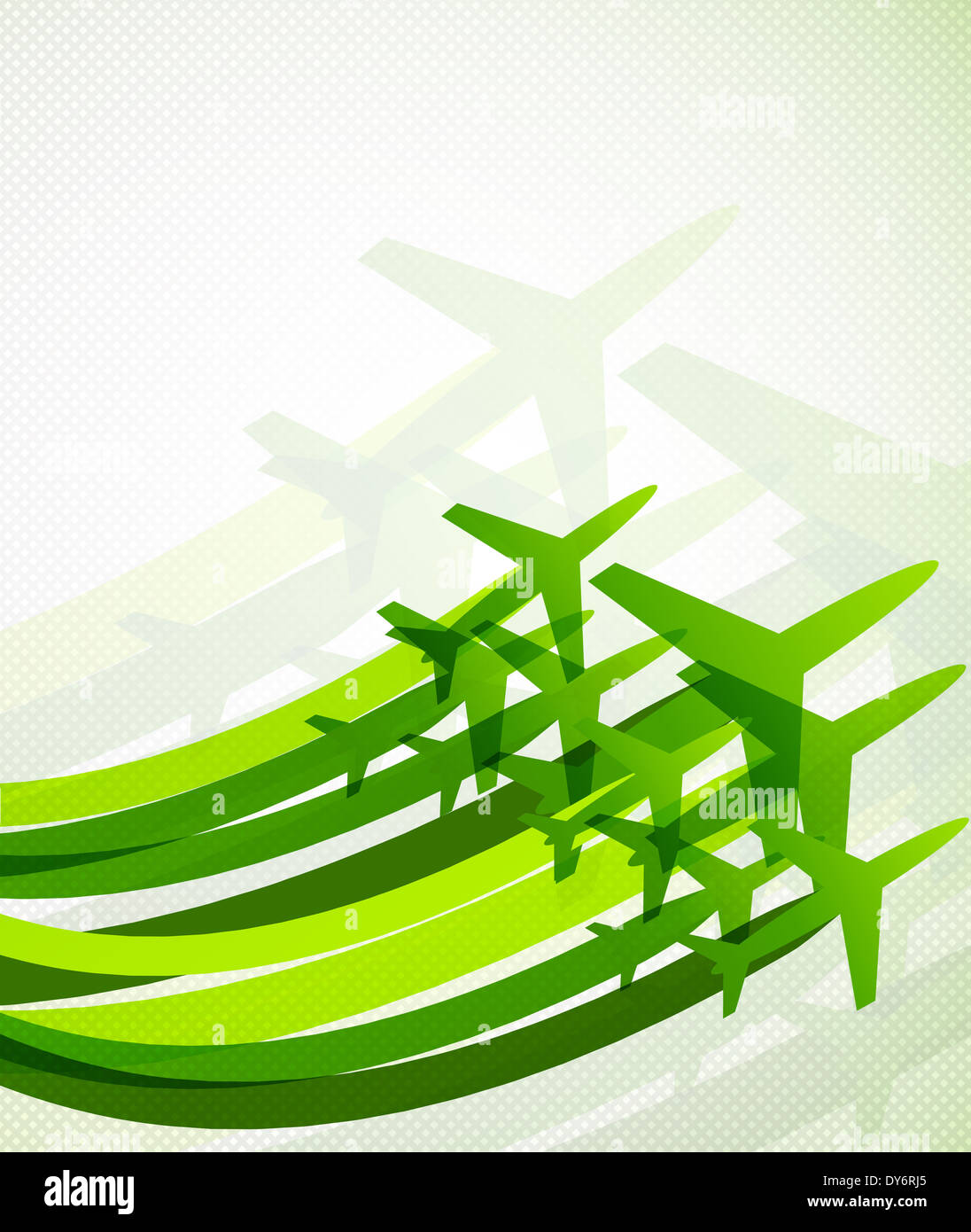 Bright Green Background With Airplanes Abstract Illustration Stock dog-poop