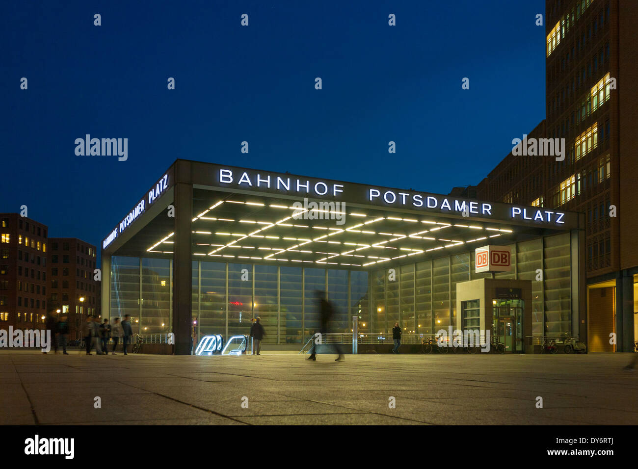 Train station Potsdamer Platz Tiergarten, Berlin, Germany Stock Photo