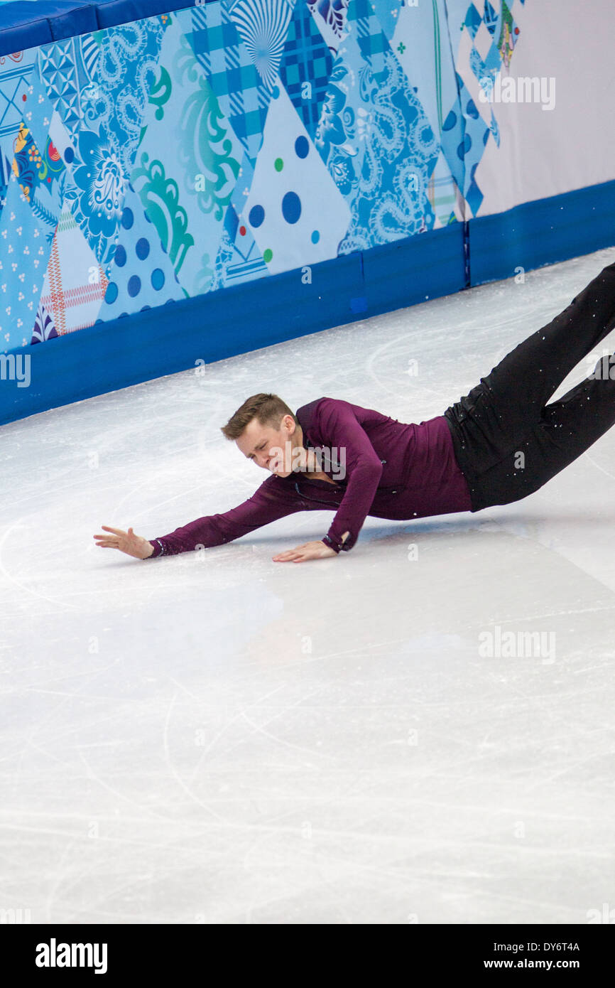 Jeremy Abbott (USA) competing in the Men's Short Program Figure Skating