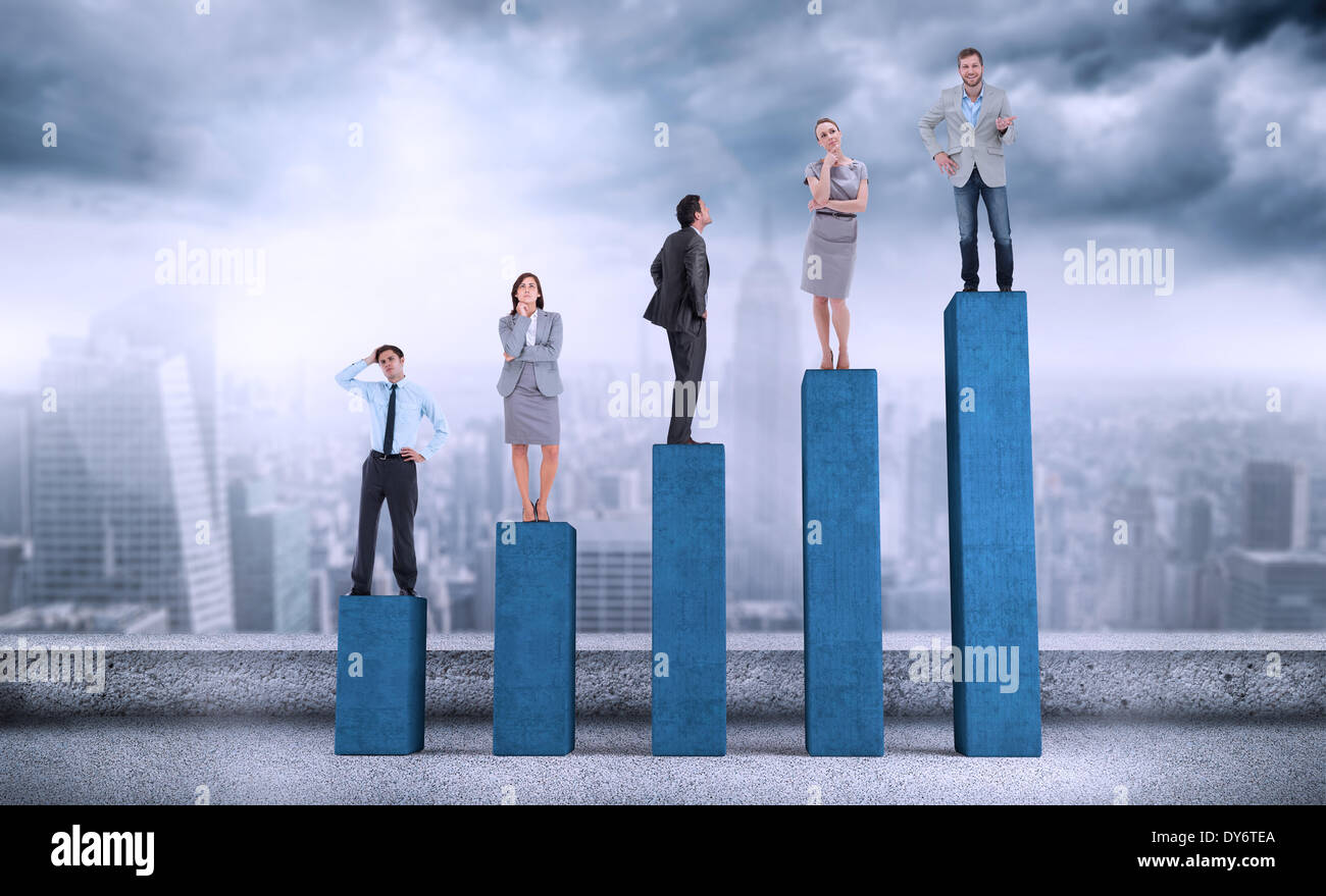 Composite image of business people standing Stock Photo