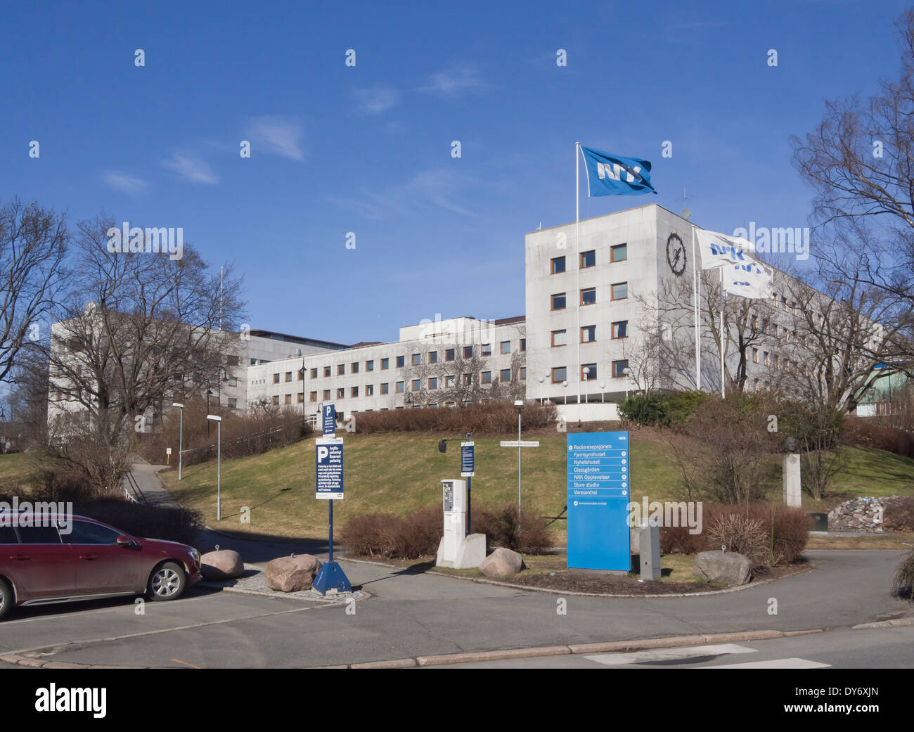 NRK, Norwegian broadcasting corporation headquarters in Oslo Norway, the  center of public radio and television, first to ditch FM in favour of DAB+  Stock Photo - Alamy